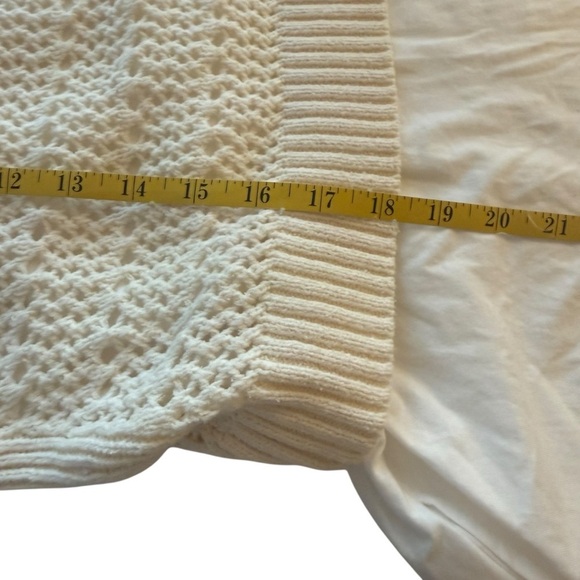 Anthropologie Daily Practice Twofer Sweater Knit Mini Dress Cream Medium Boho - Picture 11 of 15